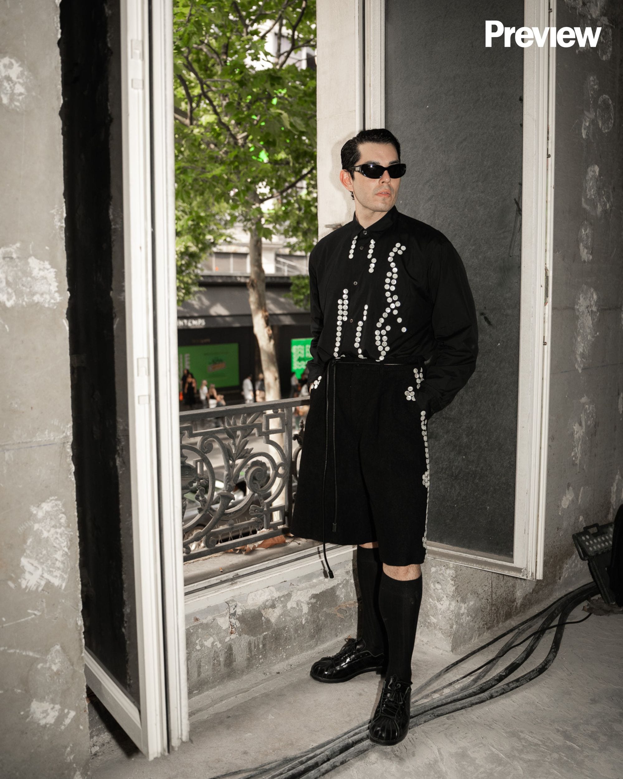 Mond Gutierrez at Paris Fashion Week